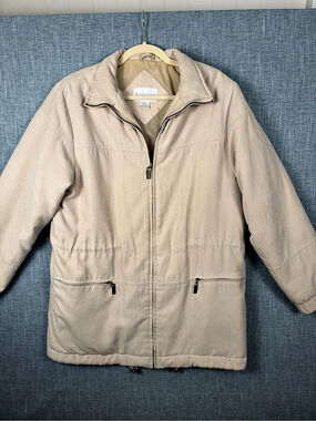 Worthington Puffer Jacket Beige Small